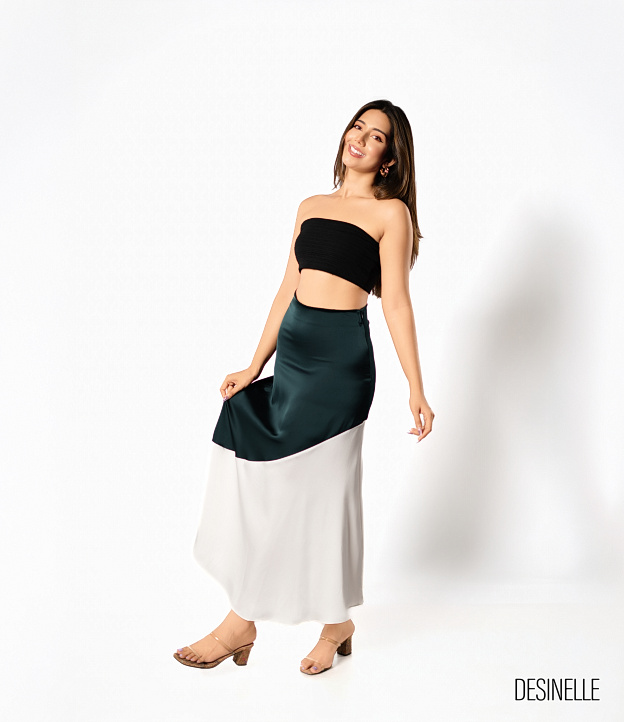 DESINELLE Eclipse Maxi Skirt Green