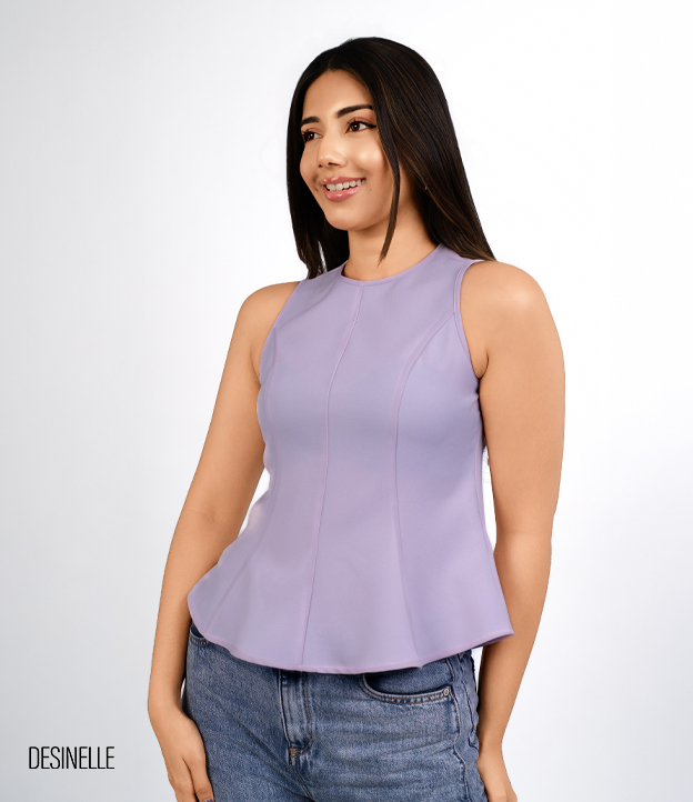 Purple Peplum Top
