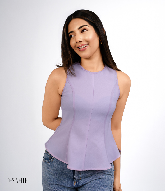 Purple Peplum Top